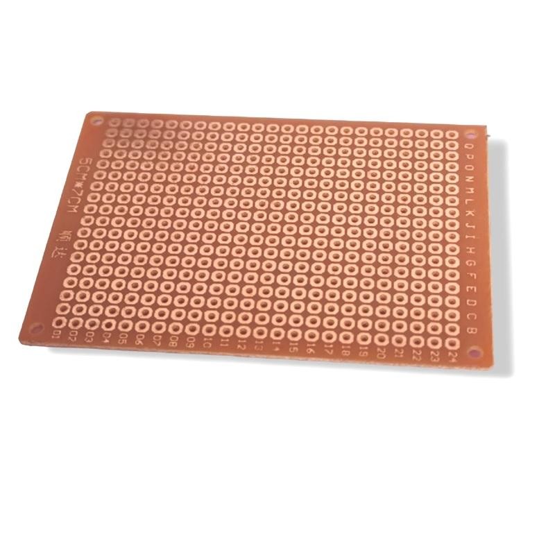 Placa Universal PCB estañada de doble cara 5X7 Marrón