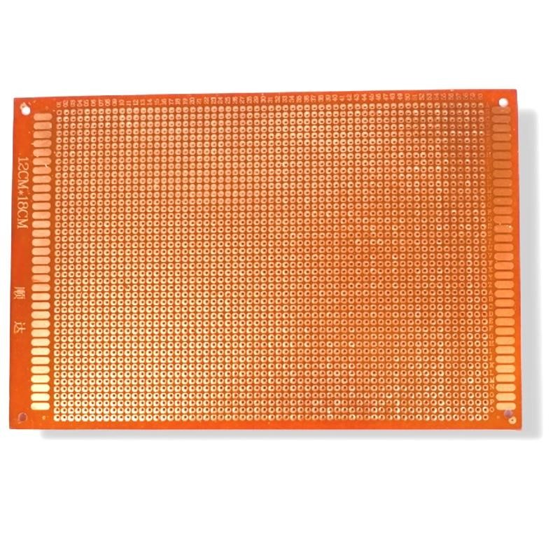 12X18 Placa Universal PCB estañada de doble cara Marrón