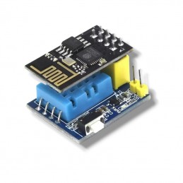 Módulo adaptador de Sensor de temperatura y humedad DHT11  y transceptor wifi ESP8266 - ESP01 |ESP01S