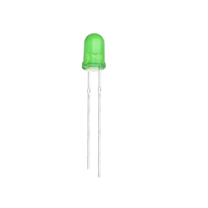 Diodo LED de 3 mm verde de lente difusa