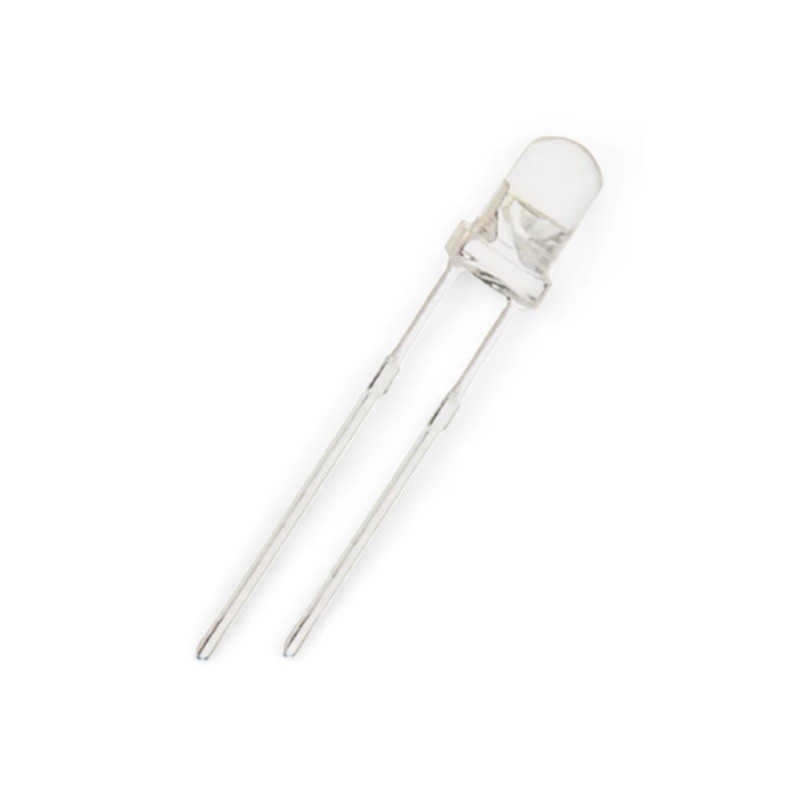 Diodo LED RGB de 3 mm de 2 pines con cambio de color y lente transparente