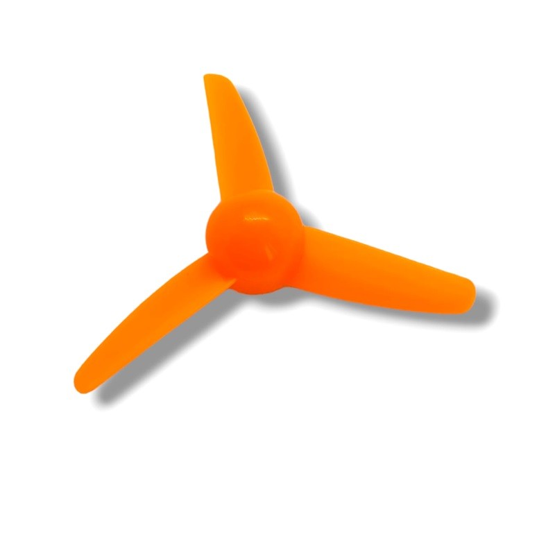 Hélice naranja modelo K398 Molino de viento  de 3 palas para motor pequeño
