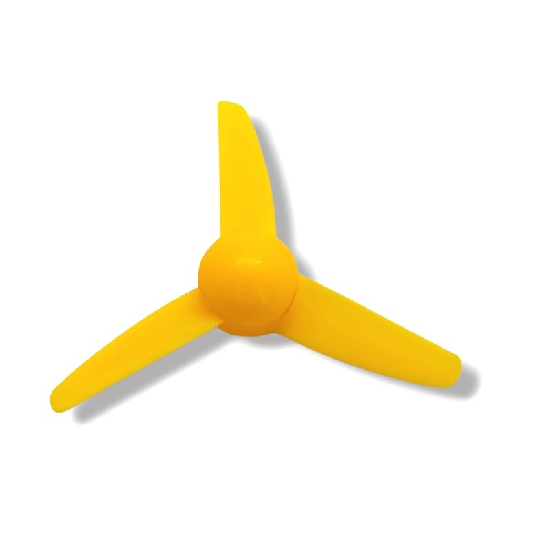 Hélice amarilla modelo K398 Molino de viento  de 3 palas para motor pequeño