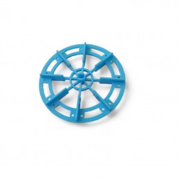 Rueda de patrón azul modelo DIY para proyecto de robótica en miniatura