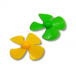 Hélice de 60 mm y 4 palas de plástico eje 1,5 mm