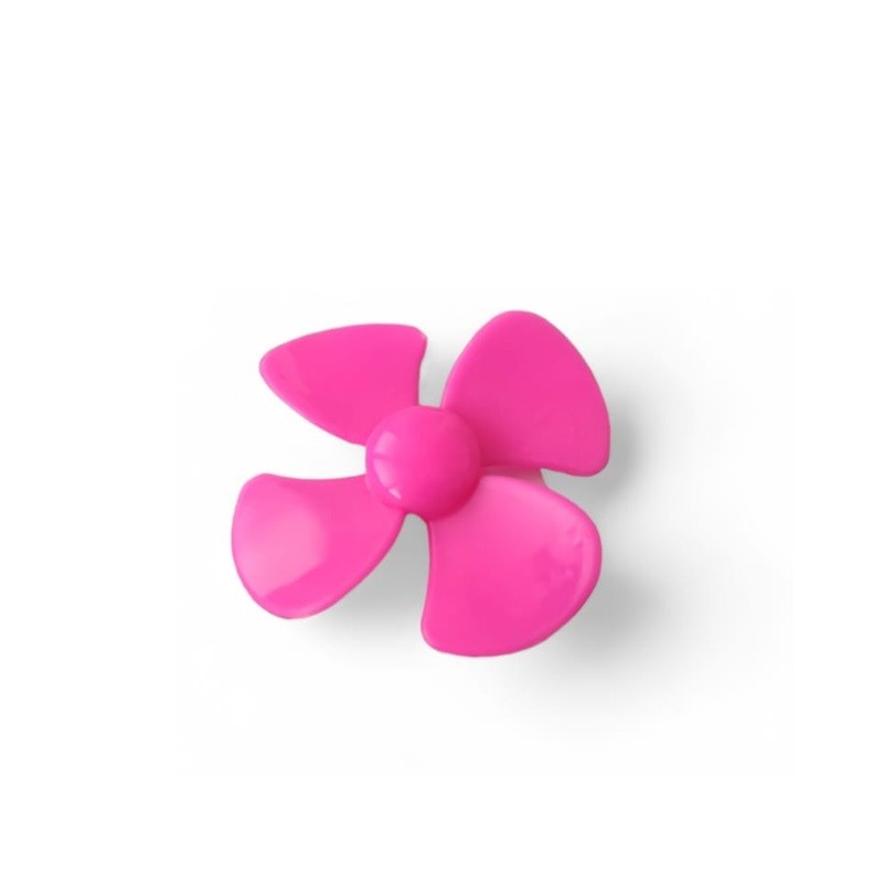 Hélice rosa de cuatro aspas 40 mm de diámetro de plástico