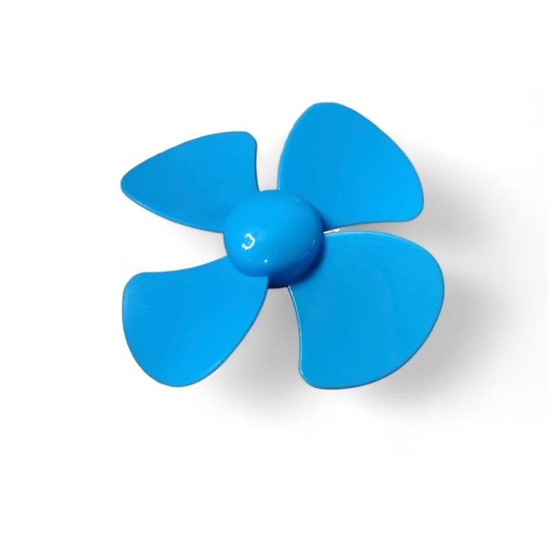 Hélice azul de 4 palas y 120 mm de diámetro de plástico